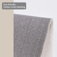 Tapis de salon moderne de luxe ALLEVI personnalisé en velours floral coupé, en coton, antidérapant, imperméable, résistant aux taches et écologique