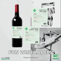 Autocollants personnalisés imperméables et amusants pour bouteilles de vodka, bière, vin, tequila et jus - Étiquettes adhésives personnalisées avec des blagues