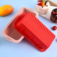 Vente chaude Moules À Gâteau En Silicone Rectangulaires Facile À Libérer Silicone Toast Pain Pâte Moulder Outils De Fabrication De Cuisson