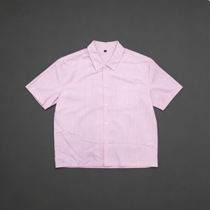 Camisa de Manga Corta a Rayas con Logotipo Personalizado para Hombre, Camisa Casual Personalizada, Top de Moda Urbana Personalizado para Hombre - Product Image 1