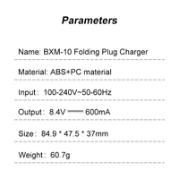 RingTeam pengisi daya bepergian BXM-10 BXM10 pengisi daya steker lipat untuk Xiaomi Yi M1 kamera Mirrorless Yi-M1
