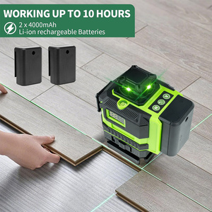 Niveau <span class=keywords><strong>laser</strong></span> industriel sur trépied, auto-nivelant, ligne verte 4x360, outil de nivellement <span class=keywords><strong>laser</strong></span> 4D avec batterie au lithium - Product Image 5