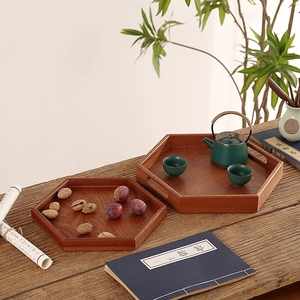 Bandeja de Vidrio con Relieve de Begonia Estilo Japonés Vintage para Té, Café, Dulces, Aromaterapia y Almacenamiento - Product Image 3