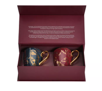 Boîte à assiettes en céramique magnétique de luxe personnalisée 11 oz 15 oz Boîte à tasse avec insert en mousse