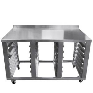 OEM, équipement de cuisine mobile robuste en acier inoxydable, boulangerie, support de casserole <span class=keywords><strong>gastronorm</strong></span>, chariot à nourriture avec <span class=keywords><strong>table</strong></span> - Product Image 1