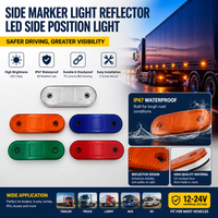 Feux latéraux et de gabarit ovales à LED populaires pour camions lourds, lampes de carrosserie de camion 24V