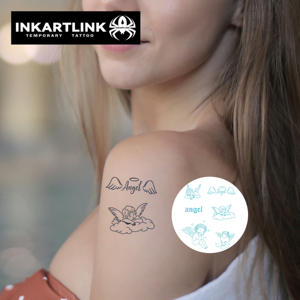 Tatuaggio Temporaneo Senza Acqua Classico Cupido & Angelo, Design Cherubico, Durata 7 Giorni, Semi-Permanente, Vendita all'Ingrosso - Product Image 2