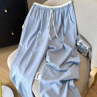 Pantalon léger en soie glacée à jambes larges, couleurs contrastées, coupe ample, amincissant, texturé, style Yamamoto