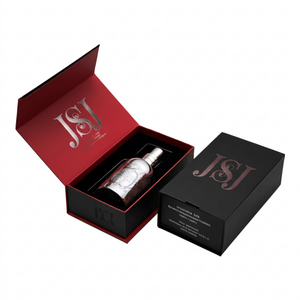 Edle Mitternachtsschwarze Kartonbox mit Maßgefertigten Trennwänden für Professionelle Beauty- und Hautpflege-PR-Medienkits - Product Image 1