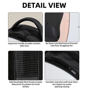 กระเป๋าเดินทางแบบใสระบายอากาศได้ดีกระเป๋าเป้สะพายหลังแบบมีฟองสำหรับใส่สุนัขแมวสัตว์เลี้ยงสายการบิน - Product Image 4