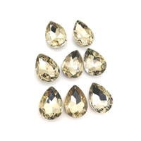 Cristaux de haute qualité 10*14mm goutte d'eau couleur strass en gros cristal fantaisie perles de pierre pour bijoux ongles