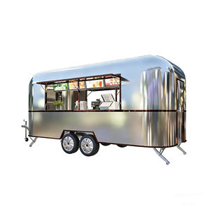 Carrito de Helados, Sopas y Papillas, Unidad de Catering Móvil Multifuncional de Acero Inoxidable con 4 Ruedas para la Venta de Desayunos y Refrigerios Nocturnos - Product Image 4