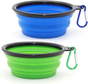 Ciotola Pieghevole per Cani con Moschettone, Ciotole Portatili per Alimentazione e Abbeveraggio di Cani e Gatti, Ideali per Passeggiate e Parcheggio - Product Image 1