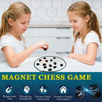 Jeu d'échecs magnétique avec 20 aimants puissants pour un jeu créatif et stimulant le cerveau, parfait pour la famille, les enfants et les adultes