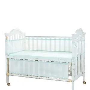 Four-Sided Slatted and Solid Back Cribs Fits Full-Size Anti-Bumper Baby Breathable Mesh Crib Bumper Breathable Mesh Crib Liner