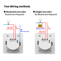 Interruptores de pared de lámpara inteligente TUYA WIFI, botón pulsador 1/2/3 bandas, interruptores de Control remoto compatibles con Alexa, Control de voz de Google