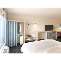 Ensemble de mobilier d'hôtel 3-5 étoiles moderne et contemporain en chêne massif, écologique et durable, pour suite d'hôtes complète avec lit