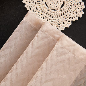 1 pièce Rideau moderne beige à texture chevrons, transparent, à passe-tringle, 100% Polyester, 140x200cm, toutes saisons, pour plafond, baie vitrée, salon - Product Image 5