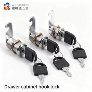 מנעול קאם מודרני מסגסוגת אבץ עם מפתח פלסטיק ודלת זכוכית לארון דואר/מגירה של רהיטים איכותיים של שיאובושי - Product Image 2