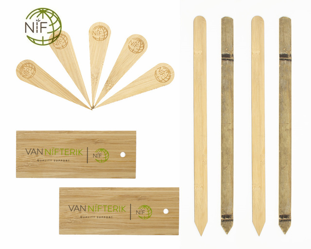 NIF Wholesale Custom Waterproof Bamboo Labels Gardeners Name Card Flower Marker Thick Tags for Plants