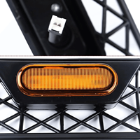 6 pièces inserts de calandre avant en ABS avec éclairage LED ambre pour Bronco 2021-2026, garniture de calandre en maille de remplacement, neuf