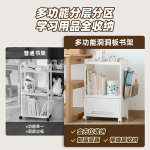 Times Good Products Storage Trolley 2 Tier With Drawer Portable Office Organizer Under Desk Book Rack - Product Image 5