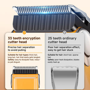 पालतू कुत्ते और बिल्ली सार्वभौमिक इलेक्ट्रिक क्लिपर स्मार्ट डिजिटल डिस्प्ले बैटरी संचालित पीपी सामग्री के साथ - Product Image 4