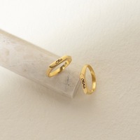 Drops hipping 18 Karat Gold S925 versilbert Gravierter Name Stapelbarer Ring Klassische Premium-Mode mit personal isiertem, einfachem Design