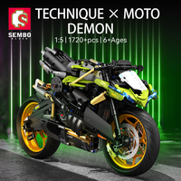 SEMBO Bloc 713800 Ensemble de Briques Électriques Radio 1720PCS Jouet Modèle de Voiture de Course Educatoni pour MOTO à des Fins Éducatives