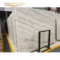 Vente directe d'usine : Dalles de marbre blanc veiné de Fujian, pierre naturelle chinoise, polies et à jointure apparente, pour la décoration intérieure, les salles de bain et les escaliers.