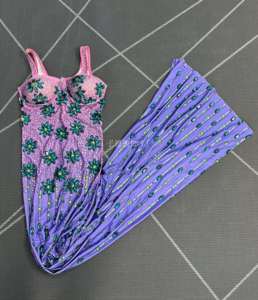 Элегантное вечернее платье в пол с градиентным цветом и блестящими вставками, на бретельках, для вечеринок, выпускных и красной дорожки - Product Image 6