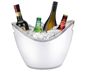 Beer Bottles Storage Tub Perfect For Wine Champagne Clear Plastic 3.5 Liter Beer Ice Bucket