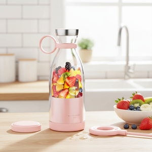 Mixeur portable en acier inoxydable avec couvercle de tasse de voyage de 350 ml pour les smoothies et les jus, durable, en PE - Product Image 3