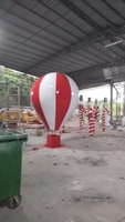 Ballon à air chaud en fibre de verre grandeur nature de 300 cm, sculpture durable, imperméable et résistante aux UV, idéal pour la décoration commerciale et les fêtes