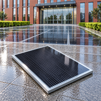 Dalles solaires photovoltaïques PERC polycristallines directes usine, conception personnalisée BIPV, production d'énergie renouvelable, revêtement de sol commercial extérieur