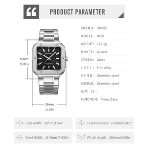 Reloj de Pulsera de Lujo con Movimiento de Cuarzo, Resistente al Agua 3ATM, Reloj de Negocios para Hombre con Elegante Correa de Acero Inoxidable, Venta al Por Mayor Internacional - Product Image 4
