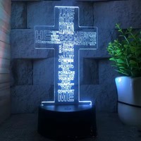 Sunssy jésus 3d Led lampe pour chambre veilleuses Action chrétien Figure Avatar Bible béni vierge chambre décor cadeau Luces