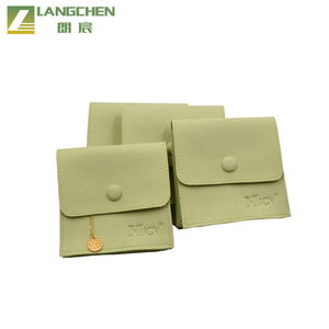 Tùy Chỉnh In Nhung Phong Bì Đồ Trang Sức Pouch Bao Bì Quà Tặng Vòng Túi Nắp Nút Với Nút - Product Image 4