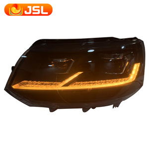 ชุดไฟหน้าสำหรับรถยนต์ <span class=keywords><strong>VW</strong></span> <span class=keywords><strong>Caravelle</strong></span> T5 แบบดัดแปลง ไฟ LED Daytime Running Light พร้อมสายลากจูง ไฟเลี้ยว - Product Image 4