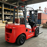 Chariot élévateur diesel 3,5 tonnes certifié CE, 4 roues motrices, déplaceur latéral hydraulique, mât à trois étages, pour chargement/déchargement de conteneurs