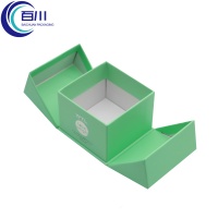 Caja de Regalo de Cartón Rígido con Logotipo y Patrón de Papel Recubierto Reciclable, para Frascos, Joyería o Productos Cosméticos para el Cuidado de la Piel