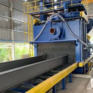 Steel Structure And H Beam Shot Blasting Line With Painting And Drying