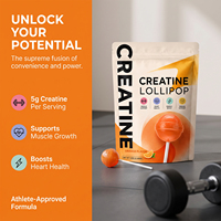OLLI Private Label Créatine Monohydrate en Sucette, Complément Pré-Entraînement Sans Sucre, Endurance Sportive, Récupération Post-Entraînement