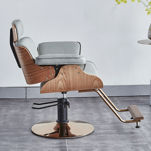 Chaise de Salon de beauté noire de luxe <span class=keywords><strong>coiffure</strong></span> plateau rotatif à 360 degrés chaise de levage de coiffeur pivotant - Product Image 3
