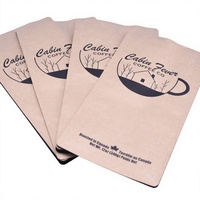 Bolsa de Empaque para Café con Impresión de Marca Personalizada, Bolsa de Papel Kraft Mate con Sellado de Ocho Lados y Válvula de Desgasificación para Venta Minorista de Granos de Café Tostado