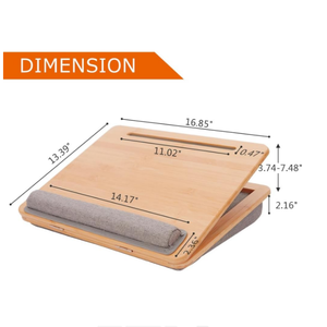Design ergonomique Bureau en bambou <span class=keywords><strong>Plateau</strong></span> pour ordinateur portable <span class=keywords><strong>Plateau</strong></span> de lit pour ordinateur <span class=keywords><strong>avec</strong></span> <span class=keywords><strong>coussin</strong></span> doux rembourré et support de téléphone pour tablette pour bureau à domicile - Product Image 5