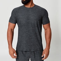 HONFIT personnalisé vente à chaud spandex polyester gym fitness t-shirts pour hommes col rond uni séchage rapide t-shirt de sport décontracté pour hommes