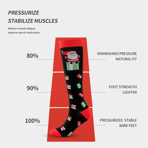 Nouvelles chaussettes de compression en nylon pour adultes, pour l'hiver, Noël et Halloween, pour le commerce transfrontalier, avec motifs Wish Explosions et chaussettes de Noël à motifs. - Product Image 3