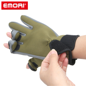 Guantes de Caza Elásticos de Alta Calidad, Guantes de Pesca para Clima Frío con Tres Dedos Descubiertos de Neopreno - Product Image 4