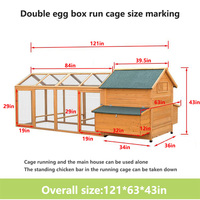 Cage à animaux en bois de grande taille pour usage commercial, maison de nidification, poulailler pour animaux de compagnie